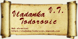 Vladanka Todorović vizit kartica